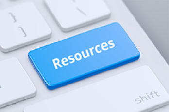 The word "Resources" on a keyboard key